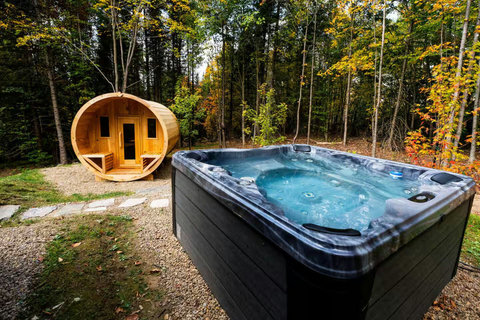 Outdoor spa.