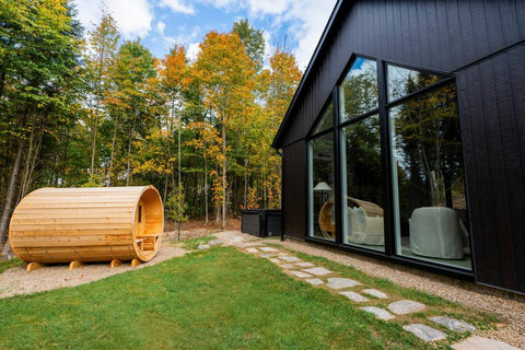 View of the sauna and spa.