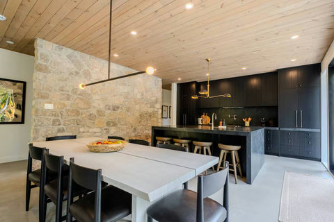 View of the kitchen.