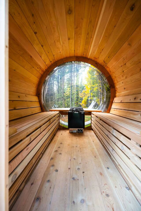 Panoramic sauna.