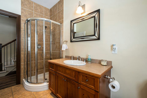 Main floor bathroom, shower view