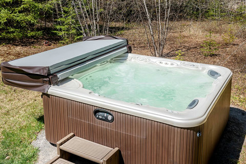 Spa view - in nature while being close to the chalet's patio