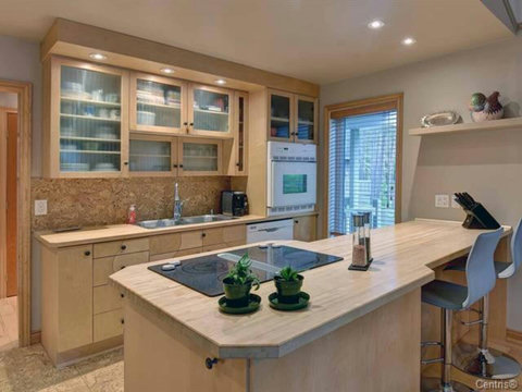 Kitchen with bar stools