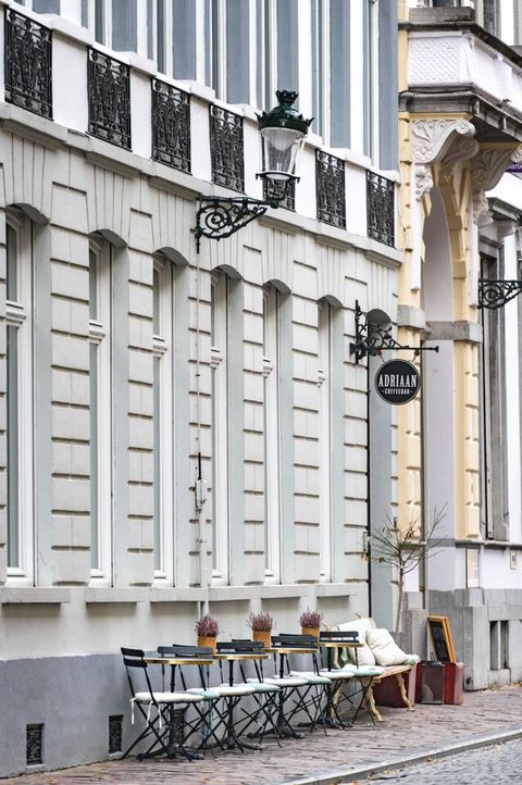 Exterior of the Bank building, built in 1869. Located with the coffee bar Adriaan which is accessable.