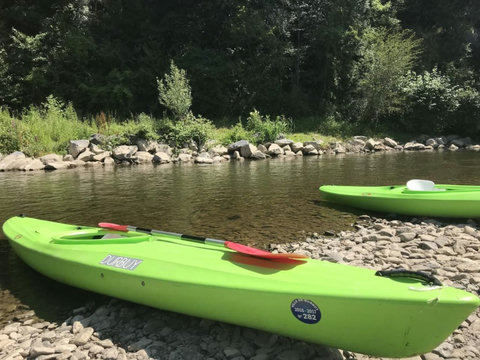 Embark on a thrilling kayaking adventure on the Ourthe River near the chalet in the Belgian Ardennes. Amidst lush landscapes, paddle along gentle currents, creating lasting memories. Return to the chalet for a perfect blend of adventure