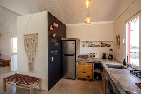Open kitchen with high ceilings