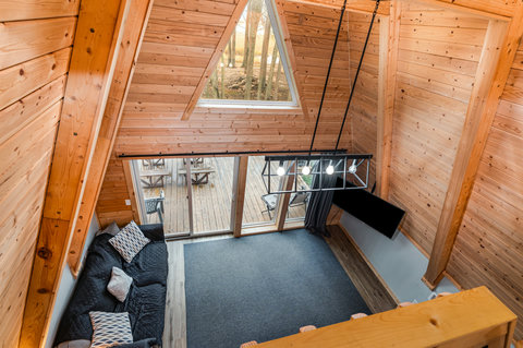loft looking down on living room