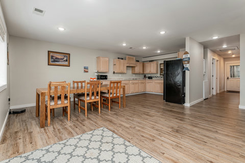 kitchen and dining