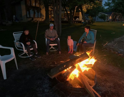 Campfire by the lake