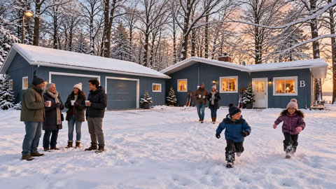 Granny's Cabin Winter Family