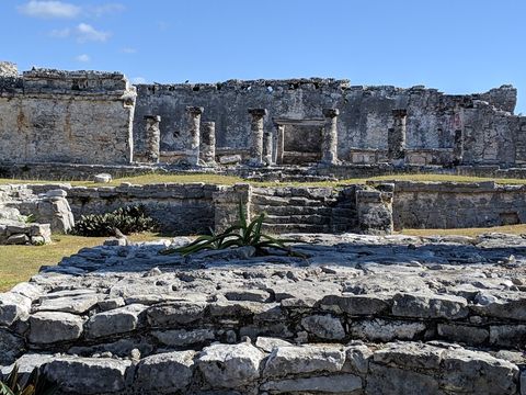 A photo of some of the ruins at Tulum. Only about a 20 minute drive from the condo down the main highway right outside the resort.