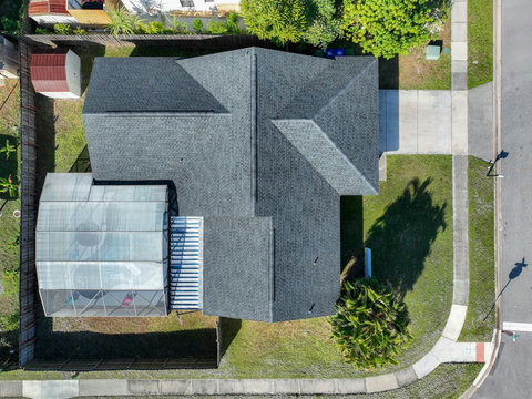 Arial view of property
