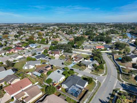 Arial view of property