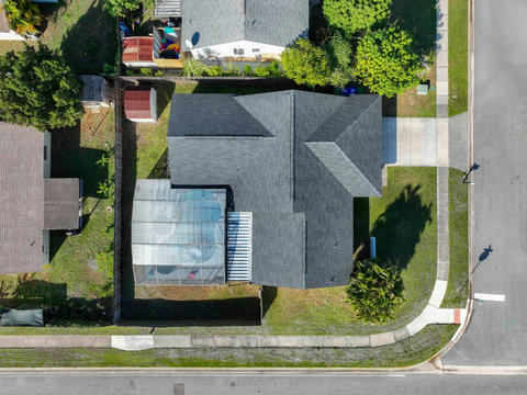 Arial view of property