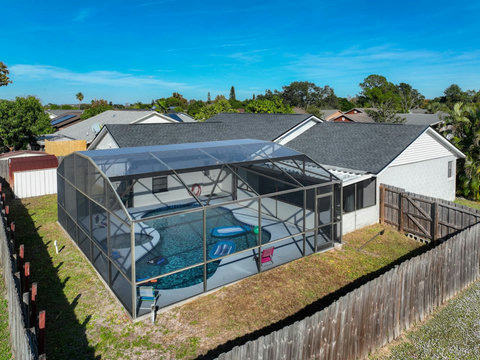 Arial view of property