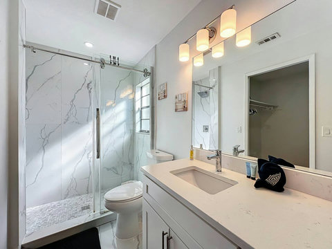 full bathroom with bidget , closet and attached to the master bedroom.