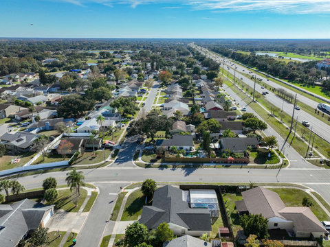 Arial view of property