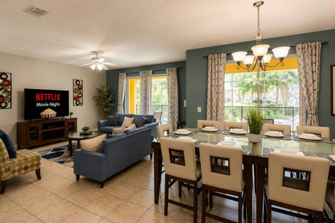 Living room and Dining full view