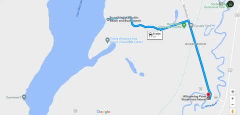 6 min drive to Public Beach and Boat Launch