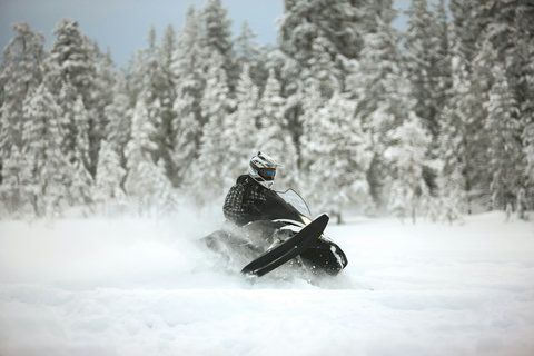 Snow mobile trail with in 2 min