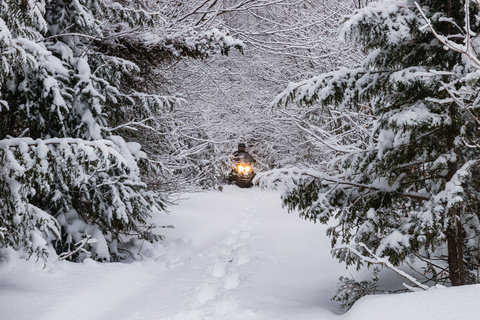 Snow mobile on Sturgon Lake
