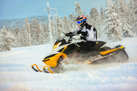 Snow mobile on Sturgon Lake