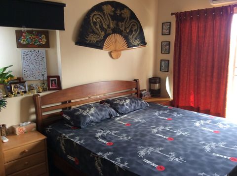 The Master Bedroom has an extremely comfortable bed with topper. It also has an air conditioner, direct access to the bathroom and a spacious balcony.