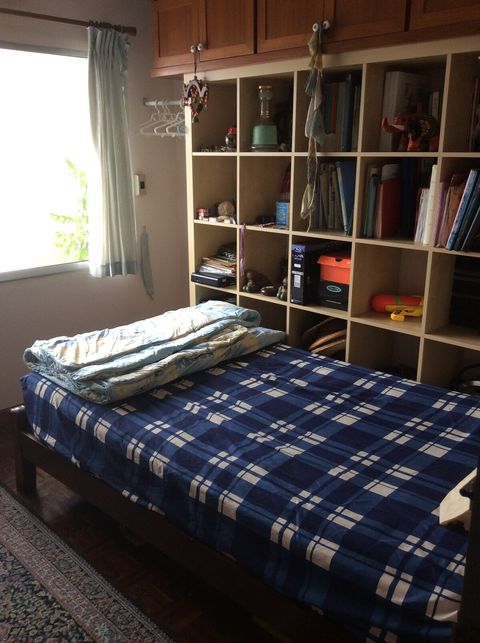 The Second Bedroom is small but quiet and comfortable with an Air Conditioner.