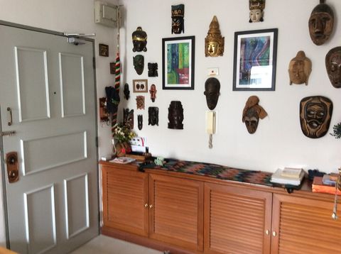 The Entrance area is full of history of travel. The Front Door is wide to allow easy movement.