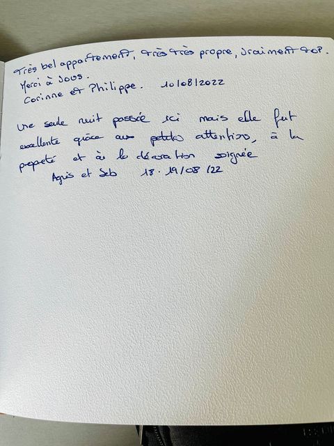 Extrait du livre d’or