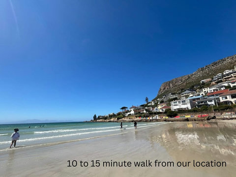 Fish Hoek Beach is only a 10 to 15 minute walk from our location. Be prepared to also make use of the steps down. 