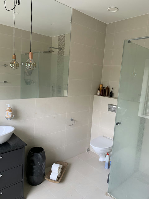 One of the bathrooms