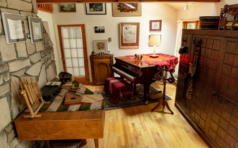 Main Music Room with Baldwin Grand Piano and Harpsichord
