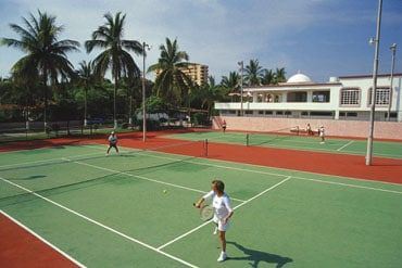 Stay in shape and have fun-private lit tennis courts