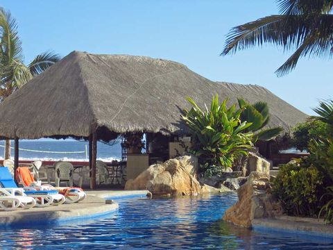 Pool and Palapa restaurant