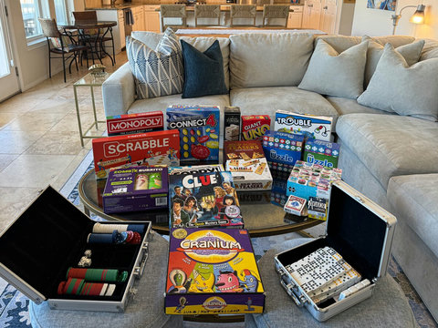 Plenty of games and puzzles for all ages to enjoy!