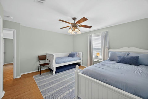 Bedroom 3 has blackout curtains - perfect for sleeping in or naptime!