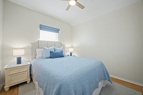 Bedroom 2: 
Upstairs Bedroom - Queen Bedroom with an ensuite bathroom
Includes blackout shade to help with sleeping in!