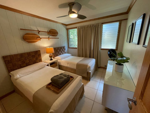 2nd bedroom with two options: 2 single beds or a king bed with 2" king topper.
New for 2026: Quiet AC System installed in both bedrooms.