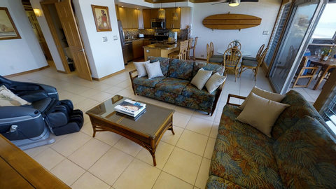 Queen size sofa bed has a very comfortable memory foam mattress! Perfect for 5 or 6 guests!
