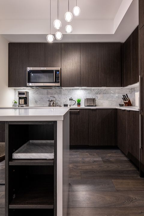 Kitchen with upgraded LED lighting