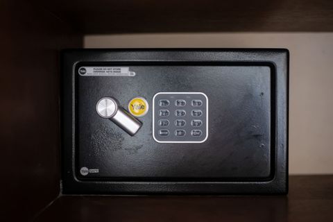 Secure your valuables with ease using our in-room digital safe, featuring a user-friendly keypad and reliable Yale locking system.