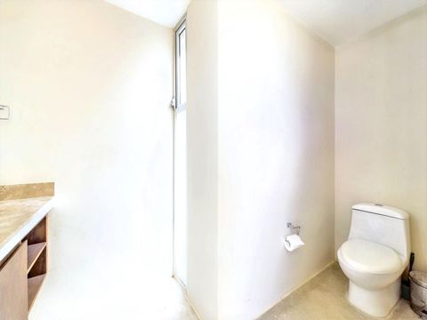 Enjoy the convenience of a private half bathroom on the rooftop, ensuring easy access while you soak up the sun and relax by the pool without needing to head back to the apartment.