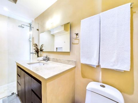 Enjoy the convenience of a well-appointed bathroom with plenty of fluffy towels and high-quality bathroom products, ensuring you feel pampered upon arrival.