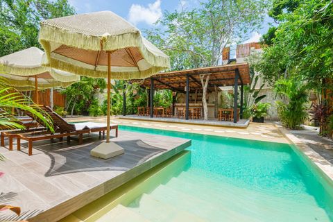 Enjoy our stunning pool, adorned with beautiful details that harmonize seamlessly with the tranquil natural surroundings, creating a serene oasis.