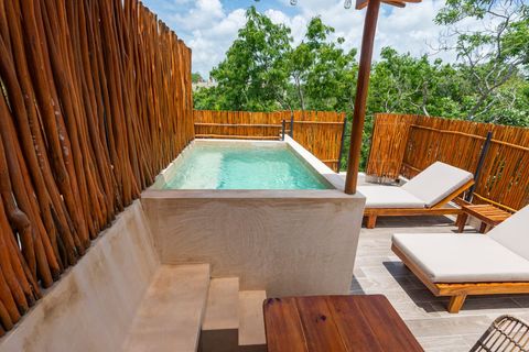 Revel in sunlit relaxation at our soothing private pool, a place where every moment is bathed in relaxation and warmth.
