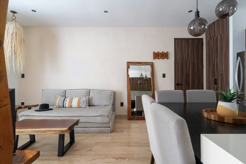 directly connected to the private patio, offering a seamless indoor-outdoor experience.