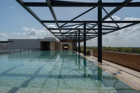 Multiple rooftop pools are available but the main one is a huge olympic size swimming pool where those who enjoy swimming long distance will have a great time. The view from up there is also top notch!