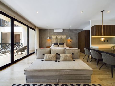 Relax on our spacious and cozy sofa bed, ideal for resting peacefully and feeling refreshed after a day of exploring Tulum.
