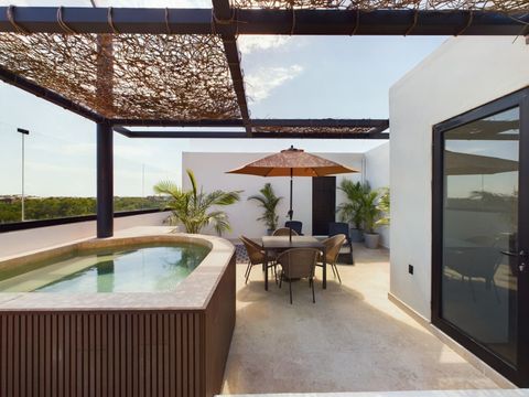 Dine and lounge in style on your spacious rooftop terrace with a private pool, designed for unforgettable moments!